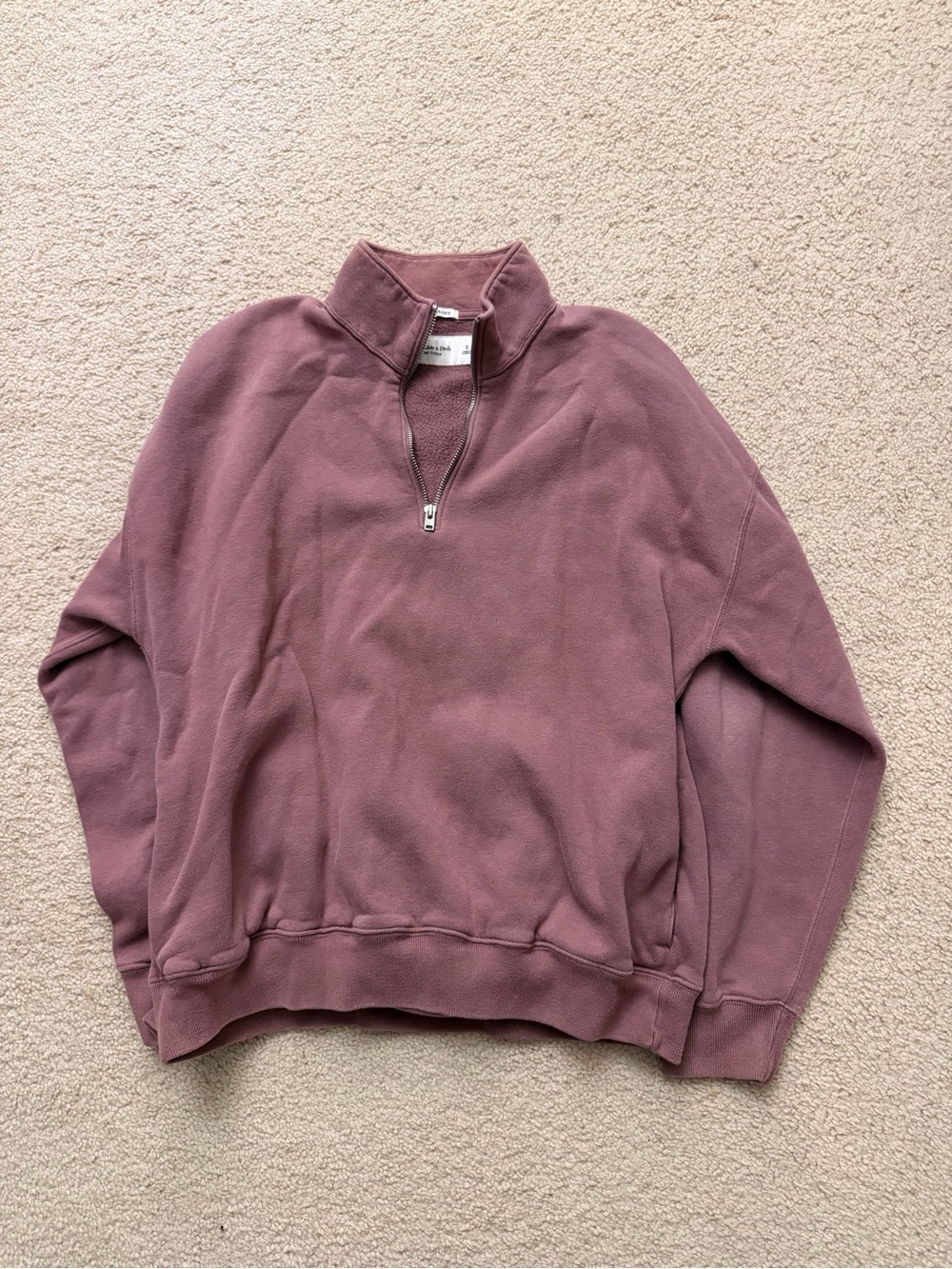 Abercrombie & Fitch Half-Zip Pullover - Dusty Mauve